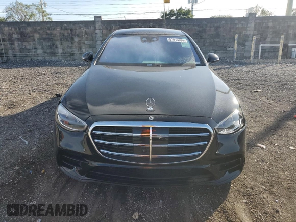 2022 Mercedes-Benz S-Class S 500 with VIN W1K6G6DBXNA166358, listed as a Copart auction lot 87015084 with 32,424 mi miles and Salvage Title. Bid and sale history available at carsss.com. Image 5.