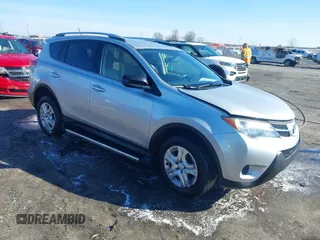 2013 Toyota RAV4 LE with VIN JTMZFREV9DD000690, listed as a IAAI auction lot 41575027 with 123,038 mi miles. Bid and sale history available at carsss.com. Image 1.