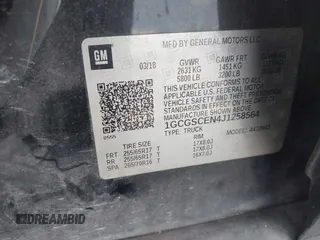 2018 Chevrolet Colorado 2WD LT с VIN 1GCGSCEN4J1258564, выставлен на аукционе IAAI как лот 42565548 с пробегом 166 922 миль миль и . История ставок и продаж доступна на DreamBid. Изображение 9.