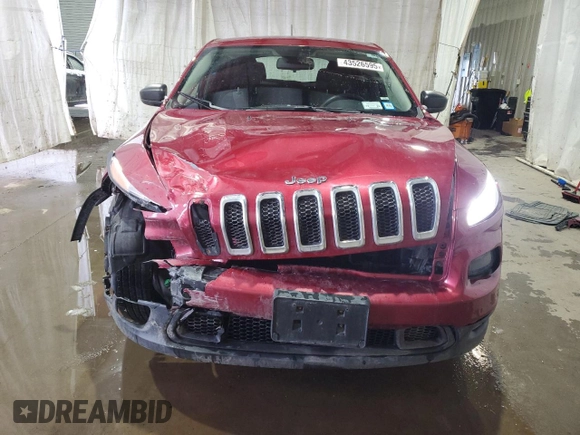 2015 Jeep Cherokee Sport with VIN 1C4PJMAB6FW551901, listed as a Copart auction lot 43526595 with 144,571 mi miles and Non repairable. Bid and sale history available at DreamBid. Image 5.