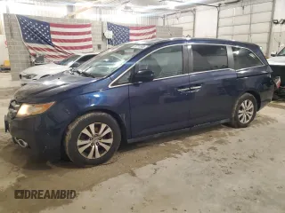2014 Honda Odyssey EX-L with VIN 5FNRL5H68EB137703, listed as a Copart auction lot 53711995 with 144,544 mi miles and Non repairable. Bid and sale history available at DreamBid. Image 1.