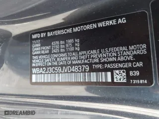 2018 BMW 2 Series 230i xDrive with VIN WBA2J3C59JVD48379, listed as a IAAI auction lot 40646528 with 42,943 mi miles. Bid and sale history available at carsss.com. Image 9.