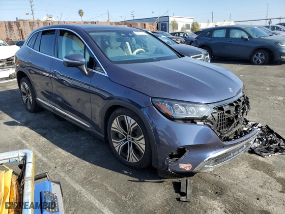 2023 Mercedes-Benz EQE with VIN 4JGGM2BB1PA035689, listed as a Copart auction lot 83877464 with 13,044 mi miles and Salvage Title. Bid and sale history available at carsss.com. Image 4.