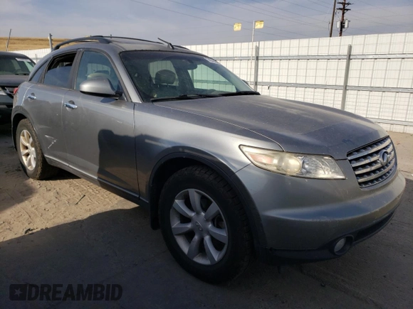 2005 Infiniti FX35 with VIN JNRAS08U65X109597, listed as a Copart auction lot 74576584 with 198,733 mi miles and Salvage Title. Bid and sale history available at carsss.com. Image 4.