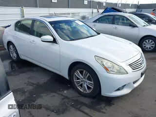 2012 Infiniti G25 Sedan Journey with VIN JN1DV6AP8CM813054, listed as a IAAI auction lot 41425028 with 104,398 mi miles. Bid and sale history available at carsss.com. Image 1.