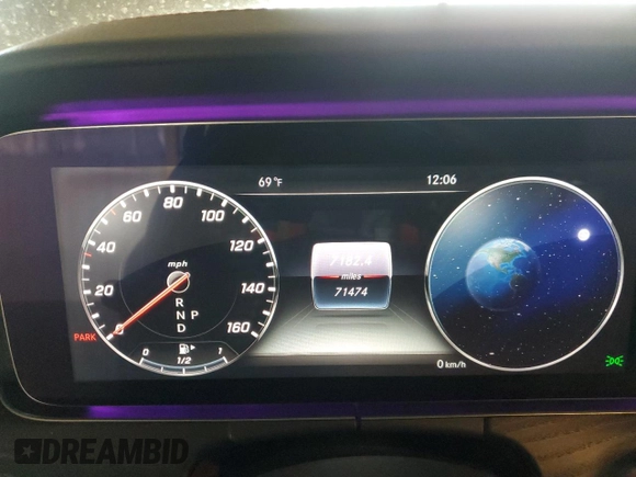 2018 Mercedes-Benz E-Class E 400 with VIN WDD1J6FB5JF020469, listed as a Copart auction lot 43455205 with 71,474 mi miles and Salvage Title. Bid and sale history available at carsss.com. Image 9.