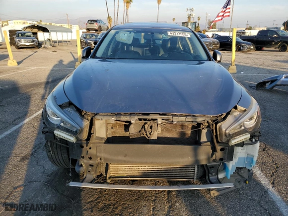 2018 Infiniti Q50 2.0t LUXE with VIN JN1CV7AP8JM240154, listed as a Copart auction lot 43212665 with NaN miles and Salvage Title. Bid and sale history available at carsss.com. Image 5.