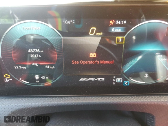 2021 Mercedes-Benz CLA 35 AMG with VIN W1K5J5BB5MN220635, listed as a Copart auction lot 58544855 with 48,776 mi miles and Salvage title. Bid and sale history available at DreamBid. Image 9.