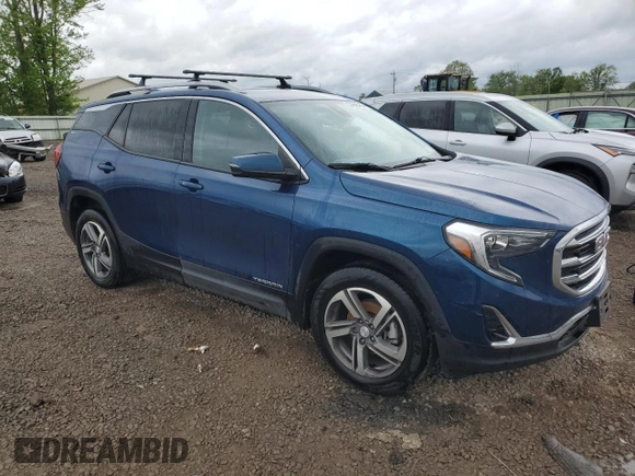 2020 GMC Terrain SLT with VIN 3GKALVEV6LL218078, listed as a Copart auction lot 57956465 with 61,398 mi miles and Salvage title. Bid and sale history available at DreamBid. Image 4.