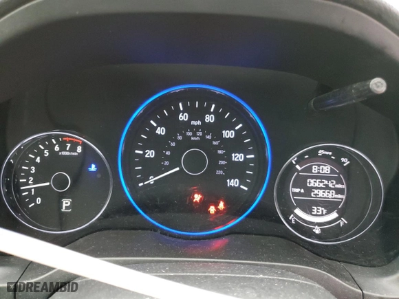 2019 Honda HR-V LX with VIN 3CZRU6H30KG706651, listed as a Copart auction lot 48322015 with 66,242 mi miles and Salvage Title. Bid and sale history available at carsss.com. Image 9.