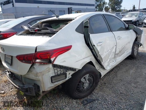 2021 Hyundai Accent SE with VIN 3KPC24A68ME132678, listed as a IAAI auction lot 42532847 with 49,296 mi miles and . Bid and sale history available at DreamBid. Image 4.