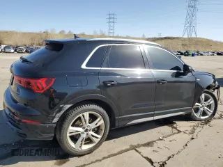 2020 Audi Q3 S line Premium Plus with VIN WA1EECF36L1040120, listed as a Copart auction lot 52399825 with 86,757 mi miles and Salvage title. Bid and sale history available at DreamBid. Image 3.