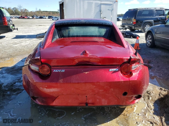 2018 Mazda MX-5 Miata RF Grand Touring with VIN JM1NDAM79J0204384, listed as a Copart auction lot 79447854 with 0 mi miles and Salvage Title. Bid and sale history available at carsss.com. Image 6.