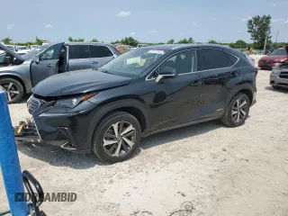 2021 Lexus NX 300h z VIN JTJGJRDZ7M2158822, wystawiony jako Copart lot #59157055 z przebiegiem 28 314 mil mil oraz Szkoda całkowita • Salvage title. Historia ofert i sprzedaży dostępna na DreamBid. Obrazek 1.