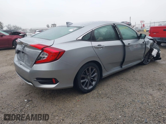 2021 Honda Civic Sedan EX-L with VIN 19XFC1F77ME011926, listed as a IAAI auction lot 41561104 with 76,163 mi miles. Bid and sale history available at carsss.com. Image 4.