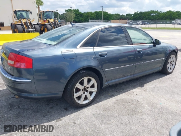 2007 Audi A8 with VIN WAULV44E57N009945, listed as a IAAI auction lot 42400577 with 186,607 mi miles and . Bid and sale history available at DreamBid. Image 4.