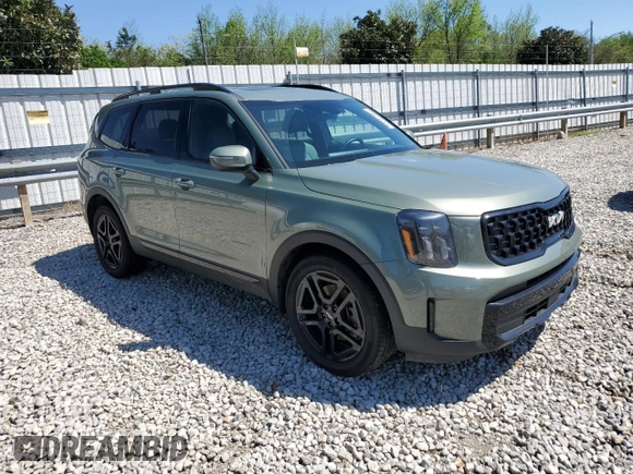 2024 Kia Telluride EX with VIN 5XYP3DGCXRG473232, listed as a Copart auction lot 52241595 with 14,757 mi miles and Salvage title. Bid and sale history available at DreamBid. Image 4.