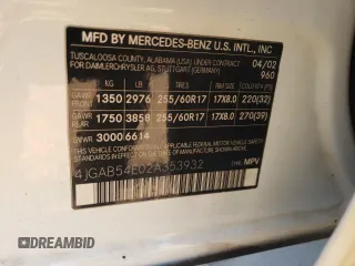 2002 Mercedes-Benz M-Class with VIN 4JGAB54E02A353932, listed as a Copart auction lot 75386794 with 157,027 mi miles and Clean Title. Bid and sale history available at carsss.com. Image 13.