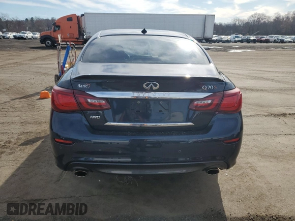 2016 Infiniti Q70 with VIN JN1BY1AR9GM271200, listed as a Copart auction lot 52926455 with 78,458 mi miles and Salvage Title. Bid and sale history available at carsss.com. Image 6.