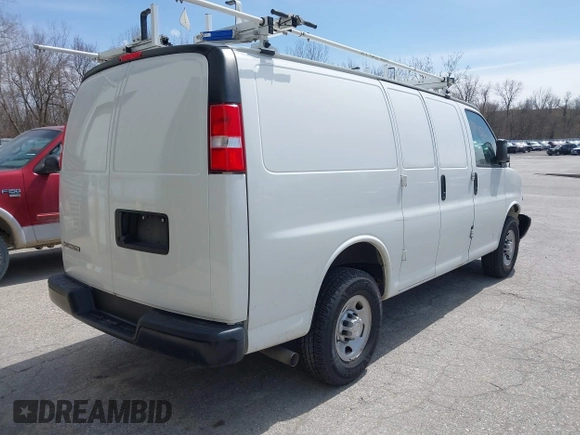 2019 Chevrolet Express Cargo Van with VIN 1GCWGAFP6K1240800, listed as a IAAI auction lot 41849366 with 59,540 mi miles. Bid and sale history available at carsss.com. Image 4.