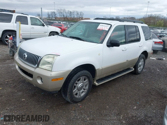 2005 Mercury Mountaineer Convenience z VIN 4M2DU86K15ZJ26605, wystawiony jako IAAI lot #41831527 z przebiegiem 211 080 mil mil oraz . Historia ofert i sprzedaży dostępna na DreamBid. Obrazek 2.