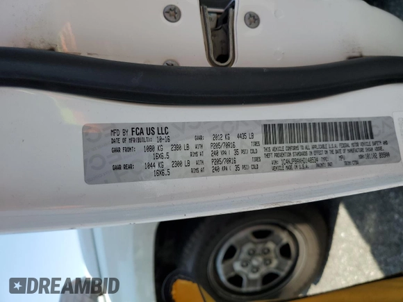 2017 Jeep Patriot Sport SE with VIN 1C4NJPBAXHD148534, listed as a Copart auction lot 60561145 with 116,799 mi miles and Salvage title. Bid and sale history available at DreamBid. Image 12.