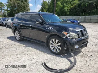 2013 Infiniti QX56 with VIN JN8AZ2NF4D9550326, listed as a Copart auction lot 70516844 with 203,847 mi miles and Salvage Title. Bid and sale history available at carsss.com. Image 4.