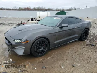 2018 Ford Mustang GT with VIN 1FA6P8CFXJ5113050, listed as a Copart auction lot 50922565 with 75,609 mi miles and Salvage title. Bid and sale history available at DreamBid. Image 1.