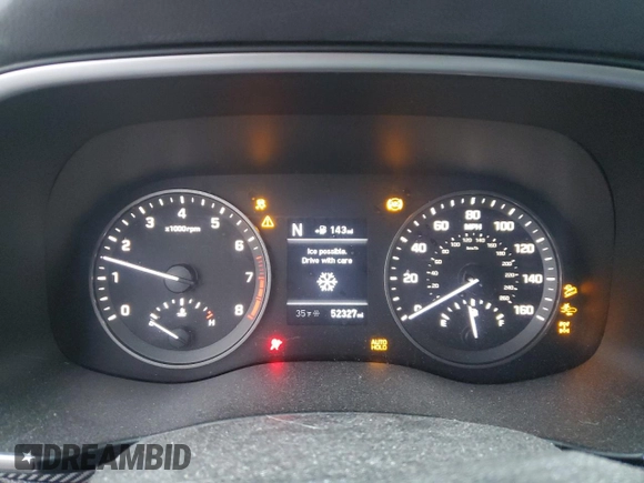 2020 Hyundai Tucson Sport with VIN KM8J3CAL2LU152697, listed as a Copart auction lot 88372495 with 52,327 mi miles and Salvage title. Bid and sale history available at DreamBid. Image 9.