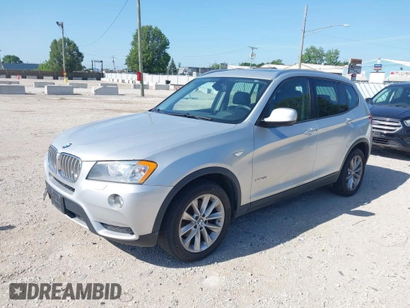 2014 BMW X3 xDrive28i with VIN 5UXWX9C59E0D35350, listed as a IAAI auction lot 42569283 with 172,808 mi miles and . Bid and sale history available at DreamBid. Image 2.