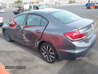 2015 Honda Civic Sedan EX-L with VIN 2HGFB2F97FH532485, listed as a IAAI auction lot 41089736 with 73,706 mi miles. Bid and sale history available at carsss.com. Image 3.