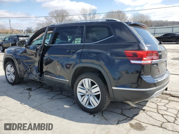 2019 Volkswagen Atlas SEL with VIN 1V2ER2CA3KC555133, listed as a Copart auction lot 47826625 with 86,182 mi miles and Salvage title. Bid and sale history available at DreamBid. Image 2.