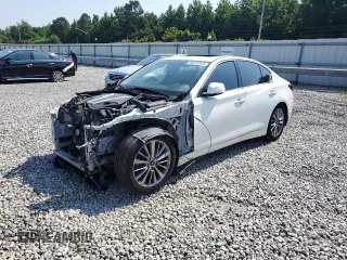 2018 Infiniti Q50 Luxe с VIN JN1EV7AP1JM351170, выставлен на аукционе Copart как лот 60412915 с пробегом 100 290 миль миль и Списание • Salvage title. История ставок и продаж доступна на DreamBid. Изображение 1.