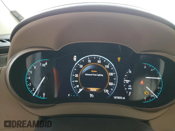 2015 Buick LaCrosse Premium II with VIN 1G4GF5G32FF275980, listed as a Copart auction lot 44984335 with 197,833 mi miles and Salvage Title. Bid and sale history available at DreamBid. Image 9.