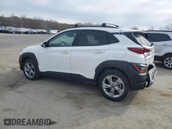 2023 Hyundai Kona SEL with VIN KM8K6CAB3PU058949, listed as a Copart auction lot 50837205 with 15,392 mi miles and Salvage Title. Bid and sale history available at carsss.com. Image 2.