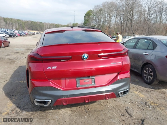 2022 BMW X6 xDrive40i with VIN 5UXCY6C02N9N38589, listed as a IAAI auction lot 41450102 with 1 mi miles. Bid and sale history available at carsss.com. Image 16.