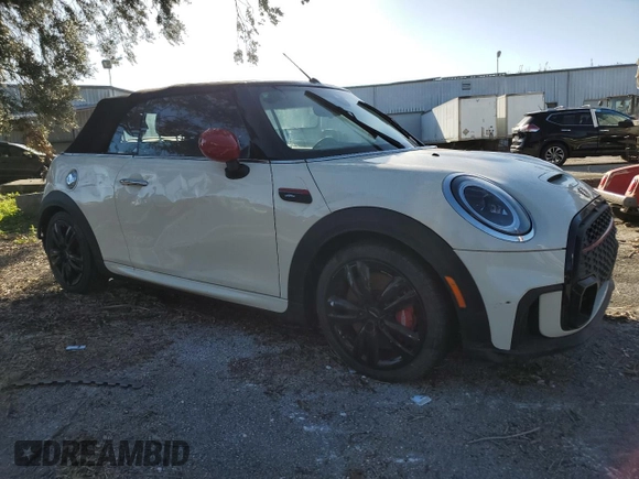 2022 MINI Convertible John Cooper Works with VIN WMW63DL00N3P09972, listed as a Copart auction lot 73832434 with 0 mi miles and Salvage Title. Bid and sale history available at carsss.com. Image 4.