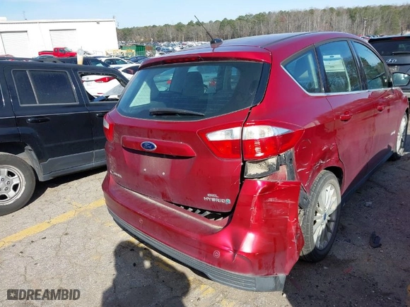 2014 Ford C-Max Hybrid SEL with VIN 1FADP5BU1EL502764, listed as a IAAI auction lot 41750063 with 180,566 mi miles. Bid and sale history available at carsss.com. Image 4.
