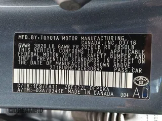 2016 Toyota Corolla L with VIN 2T1BURHE7GC630647, listed as a IAAI auction lot 42483823 with 57,138 mi miles and . Bid and sale history available at DreamBid. Image 9.