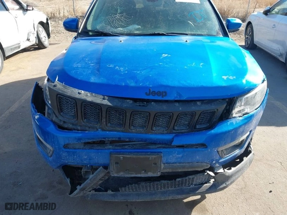 2020 Jeep Compass Latitude with VIN 3C4NJDBBXLT205244, listed as a IAAI auction lot 41395738 with NaN miles. Bid and sale history available at carsss.com. Image 12.