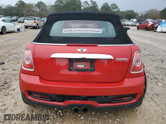 2014 MINI Convertible S with VIN WMWZP3C52ET706143, listed as a Copart auction lot 43184955 with 101,717 mi miles and Salvage title. Bid and sale history available at DreamBid. Image 6.