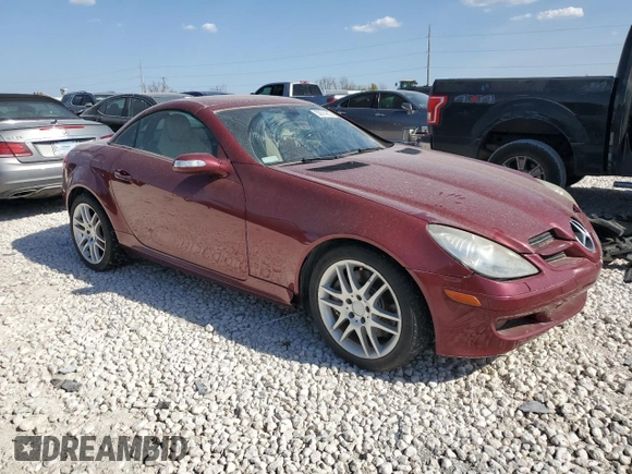 2007 Mercedes-Benz SLK 350 with VIN WDBWK56F07F154582, listed as a Copart auction lot 50014805 with 94,596 mi miles and Clean title. Bid and sale history available at DreamBid. Image 4.