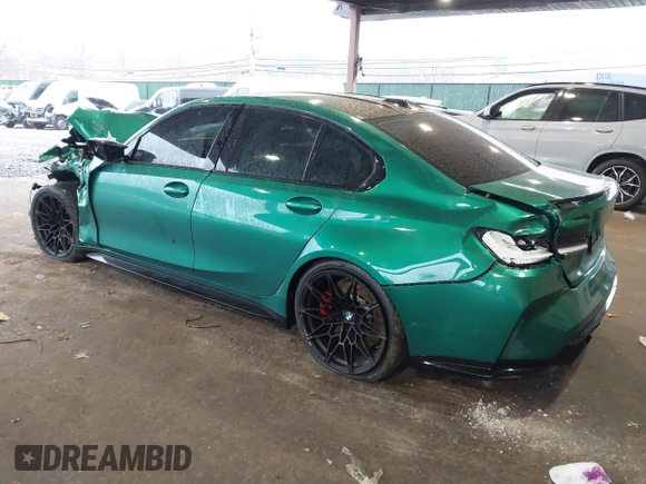 2024 BMW M3 Competition with VIN WBS33AY02RFS17759, listed as a IAAI auction lot 40945738 with 8,121 mi miles and . Bid and sale history available at DreamBid. Image 3.