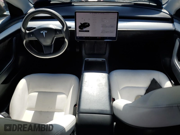 2022 Tesla Model 3 with VIN 5YJ3E1EA5NF102554, listed as a Copart auction lot 53195075 with 62,453 mi miles and Salvage Title. Bid and sale history available at DreamBid. Image 8.