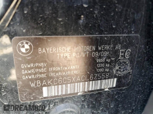 2010 BMW 7 Series 750i xDrive z VIN WBAKC6C5XACL67558, wystawiony jako Copart lot #88550755 z przebiegiem 108 796 mil mil oraz Szkoda całkowita • Salvage title. Historia ofert i sprzedaży dostępna na DreamBid. Obrazek 12.
