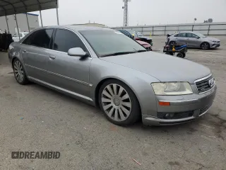 2004 Audi A8 L with VIN WAUML44E74N005627, listed as a Copart auction lot 84340834 with 139,575 mi miles and Clean Title. Bid and sale history available at carsss.com. Image 4.