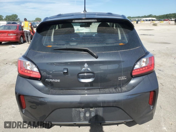 2024 Mitsubishi Mirage Black Edition with VIN ML32AWHJ5RH003144, listed as a Copart auction lot 63340375 with 80,712 mi miles and Salvage title. Bid and sale history available at DreamBid. Image 6.