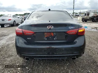 2021 Infiniti Q50 Red Sport 400 with VIN JN1FV7DR3MM881078, listed as a Copart auction lot 71309394 with 28,516 mi miles and Salvage Title. Bid and sale history available at carsss.com. Image 6.