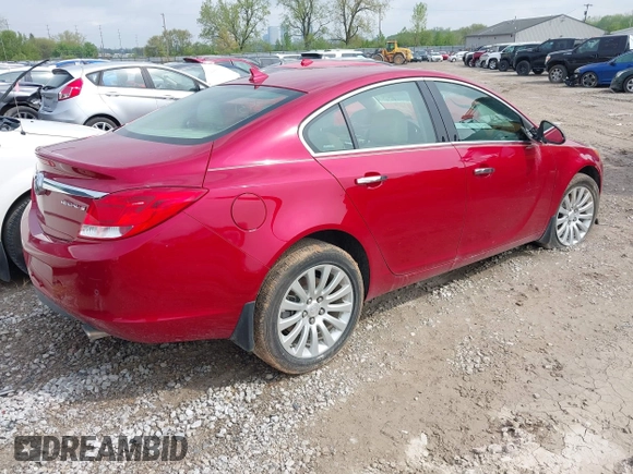 2013 Buick Regal Turbo Premium 1 with VIN 2G4GS5EV3D9152078, listed as a IAAI auction lot 41961731 with 90,912 mi miles. Bid and sale history available at carsss.com. Image 4.