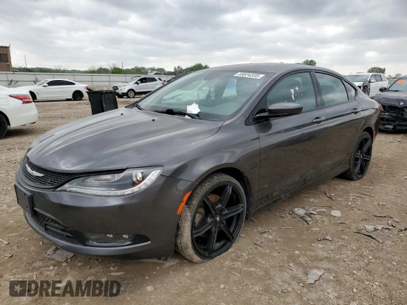 2015 Chrysler 200 S with VIN 1C3CCCDGXFN610811, listed as a Copart auction lot 55024335 with Not Provided miles and Clean Title. Bid and sale history available at carsss.com. Image 1.